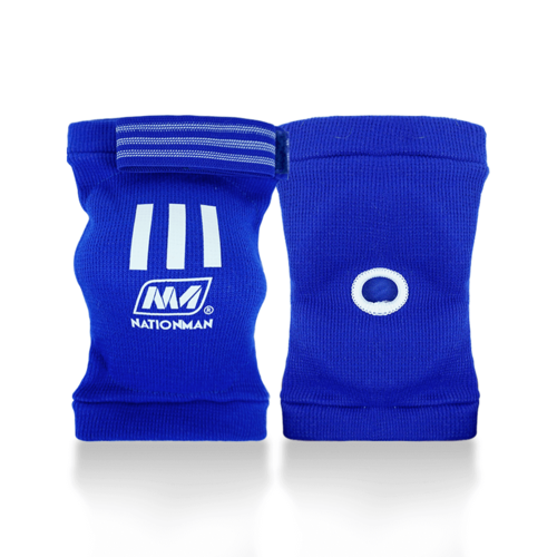 Coudières de protection Muay Thaï Nationman bleues