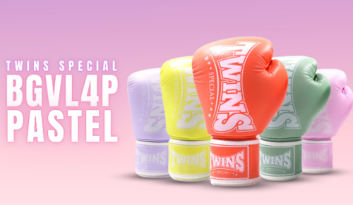 Gants de boxe Twins BGPL4 Pastel bleus, violets, verts et roses