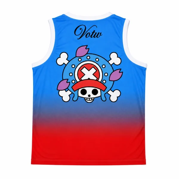 Débardeur One Piece Chopper bleu et rouge