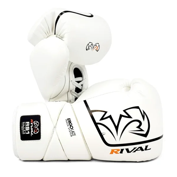 Gants de boxe Rival RS1 Ultra Sparring – Blanc Gants de boxe Rival RS1 Ultra Sparring blanc, gants de sparring professionnels en microfibre