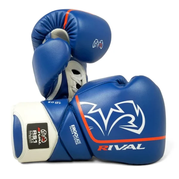 Gants de boxe Rival RS1 Ultra Sparring – Bleu Gants de boxe Rival RS1 Ultra Sparring bleu, gants de sparring professionnels en microfibre