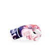 Gants e boxe Twins Sak Yant Gant de boxe Twins Special Sak Yant vu de profil, broderie tigre rouge sur fond blanc
