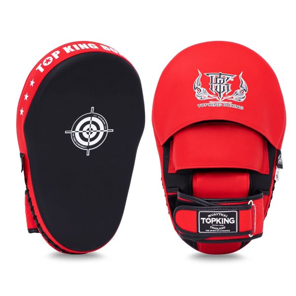 Pattes d'ours Top King TKFME Extreme rouge Paire de pattes d'ours Top King TKFME Extreme rouge pour Muay Thaï et boxe