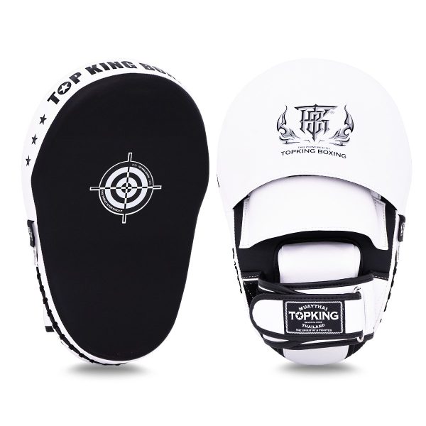Pattes d'ours Top King TKFME Extreme blanc Paire de pattes d'ours Top King TKFME Extreme blanc pour Muay Thaï et boxe