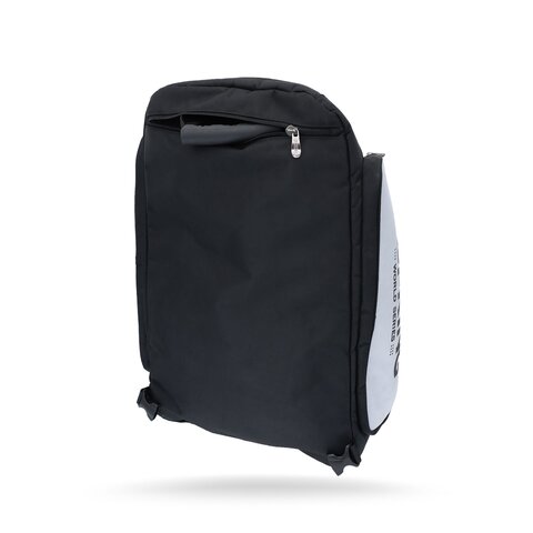 Sac à dos Topking gris TKGMB02 – vue de dos Sac à dos de sport Topking gris TKGMB02 vu de dos avec bretelles rembourrées