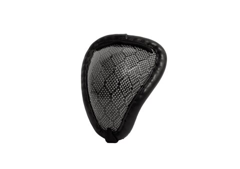 Coquille de protection Topking gris carbone - vue avant Coquille de protection Topking en fibre de carbone gris/noir, vue avant