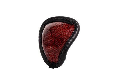 Coquille de protection Topking rouge carbone - vue avant Coquille de protection Topking en fibre de carbone rouge, vue avant