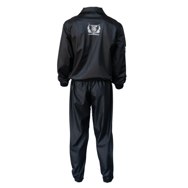 Ensemble de sudation Topking noir - vue de dos Ensemble de sudation Topking tout noir vu de dos