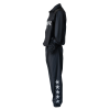 Ensemble de sudation Topking noir - vue de profil Ensemble de sudation Topking tout noir vu de profil avec inscription The Spirit of a Fighter