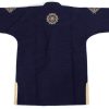 Kimono BJJ Fairtex Matchanu - vue de dos Kimono BJJ Fairtex Matchanu bleu marine vu de dos avec broderies dorées