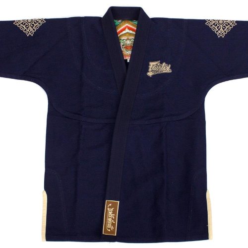 Kimono BJJ Fairtex Matchanu bleu marine vu de face avec logo Fairtex