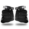 low kick pad Mongkol vue de dos Low kick pads Mongkol Muaythai vus de dos, sangles velcro doubles visibles