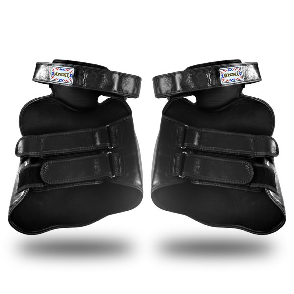 low kick pad Mongkol vue de dos Low kick pads Mongkol Muaythai vus de dos, sangles velcro doubles visibles