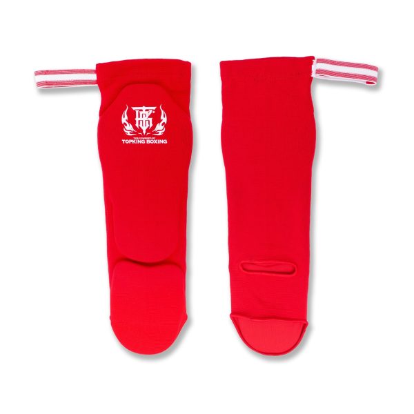 Protège-tibias chaussette Topking coloris rouge