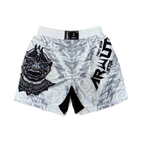 Short MMA Arwut Asura Blanc/Gris - vue de face