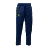 Survêtement Topking bleu marine et vert fluo – pantalon vue de face Pantalon de survêtement Topking bleu marine à bandes vert fluo vu de face